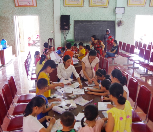 Lớp dạy kỹ năng sống cho trẻ ở Yên Sơn